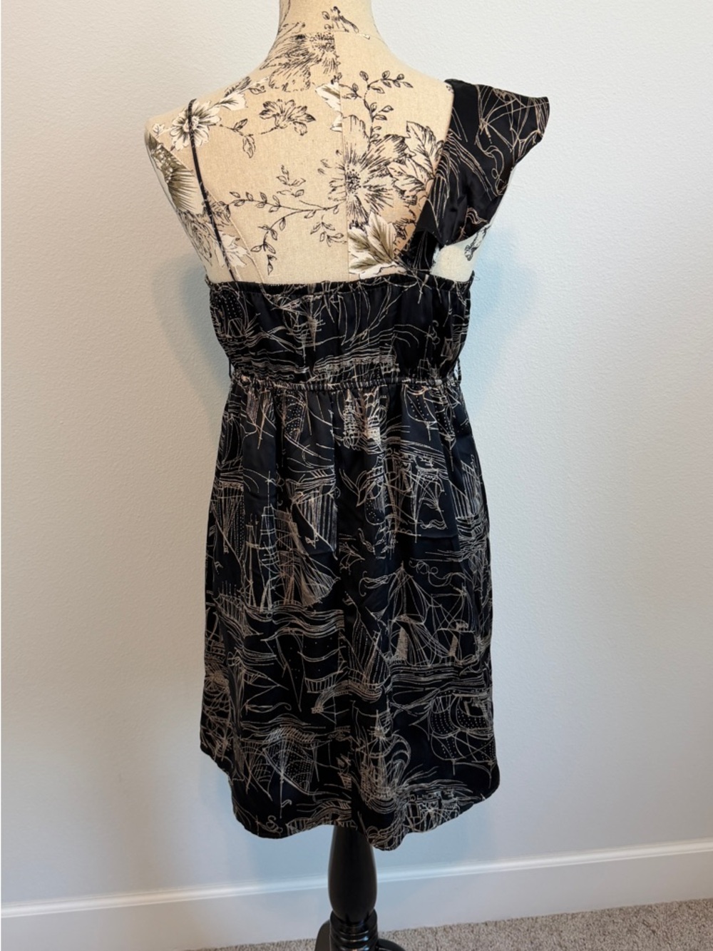 Voom by Joy Han Black One-Shoulder Print Mini Dress - Picture 6 of 12